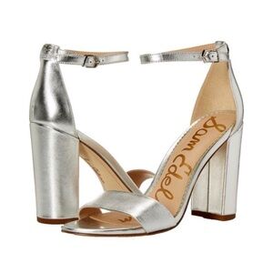 Sam Edelman Yaro Metallic Silver Heels